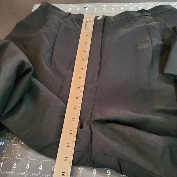 Kasper & Company Black Fully Lined Linen Blend High Rise Dress Pants Size 12 - Picture 10 of 11